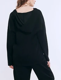 Motherhood Maternity V-Neck Pullover Scuba Hoodie