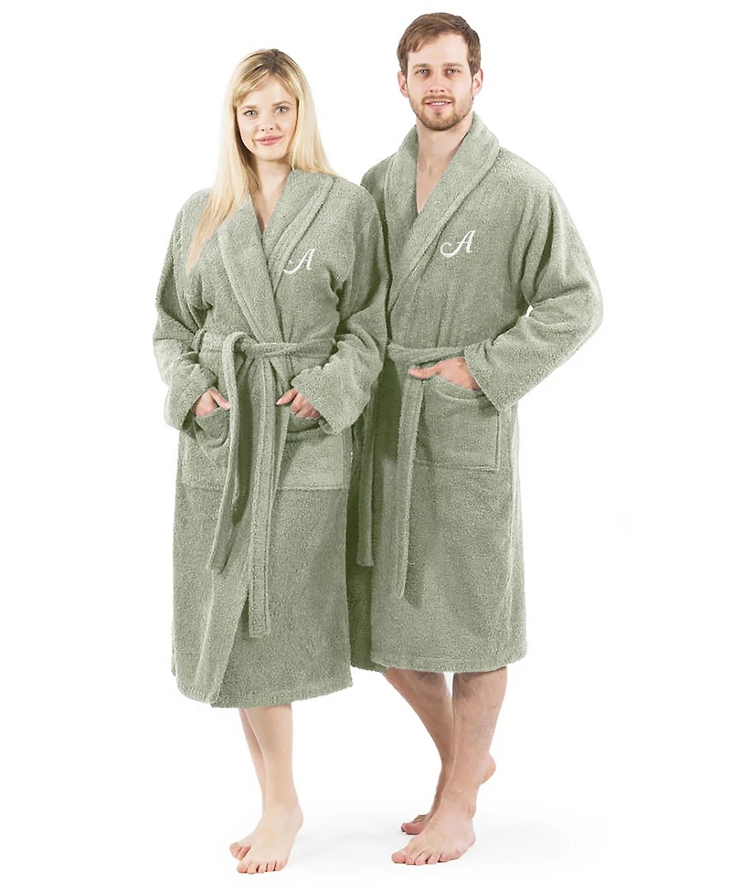 Linum Home Font 100% Turkish Cotton Unisex Terry Bathrobe