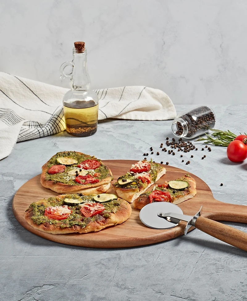 Tabletops Gallery Acacia Pizza Peel Cutter