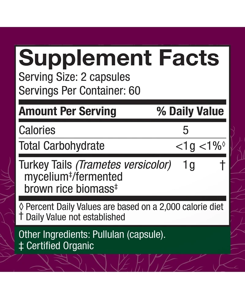 Host Defense Turkey Tail Capsules - Digestive Health & Immune Response Support Supplement