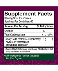 Host Defense Turkey Tail Capsules - Digestive Health & Immune Response Support Supplement