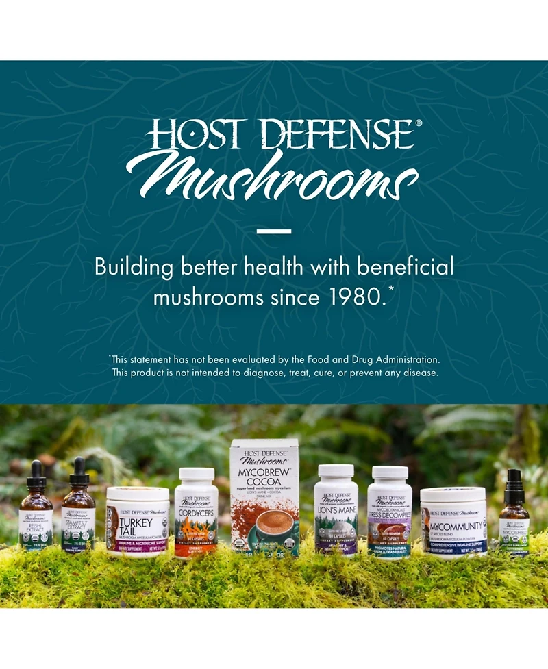 Host Defense Reishi Capsules - Heart & Immune Health Support Supplement - Mushroom Supplement to Support Energy & Vitality