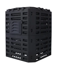 Slickblue Garden Composter Bin Made from Recycled Plastic – 90 Gallons (340 Liters) Large Capacity Compost Bin for Fertile Soil