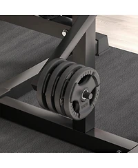 Soozier Bicep Preacher Curl Bench & Tricep Extension w/ Adjustable Seat and Elbow Cushion