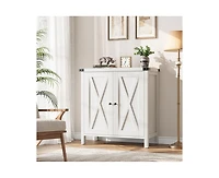 gaomon Buffet Cabinet Farmhouse Storage Cabinet with Doors and Shelves, Buffets and Sideboards Entryway Cabinet with Storage Accent Console Cabinet fo
