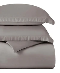 Superior Egyptian Cotton 400 Thread Count Solid Luxury Duvet Cover Set, Full/Queen