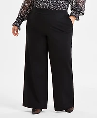 I.n.c. International Concepts Plus Wide-Leg Ponte-Knit Pants, Created for Macy's