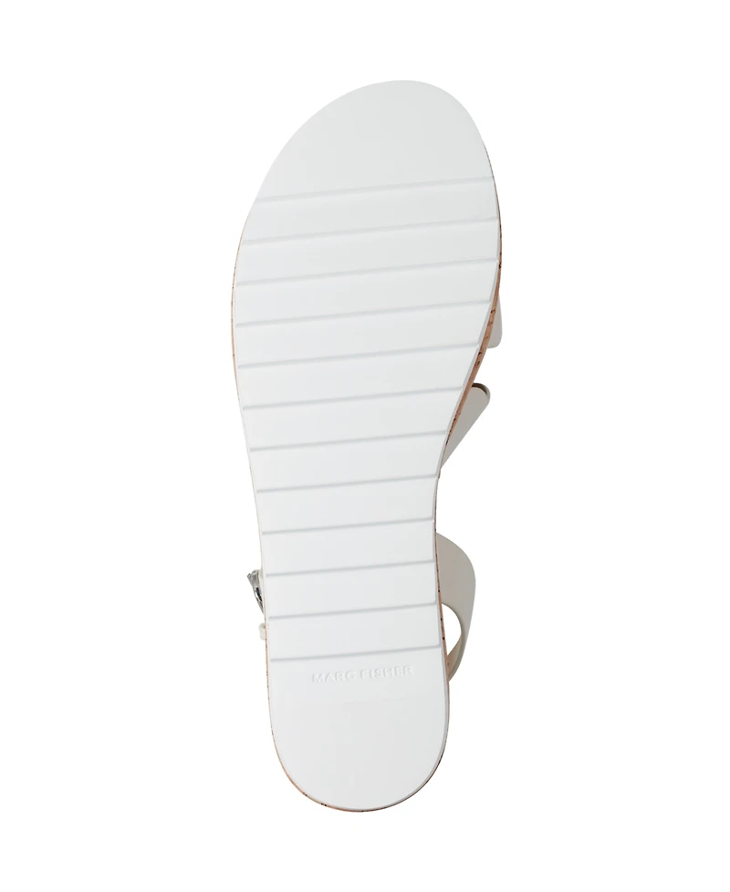 Marc Fisher Women's Gabrey Asymmetrical Strap Platform Sandals