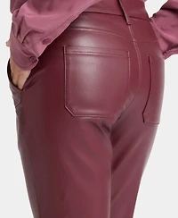 Nydj Women's Faux Leather Straight Ankle Pants