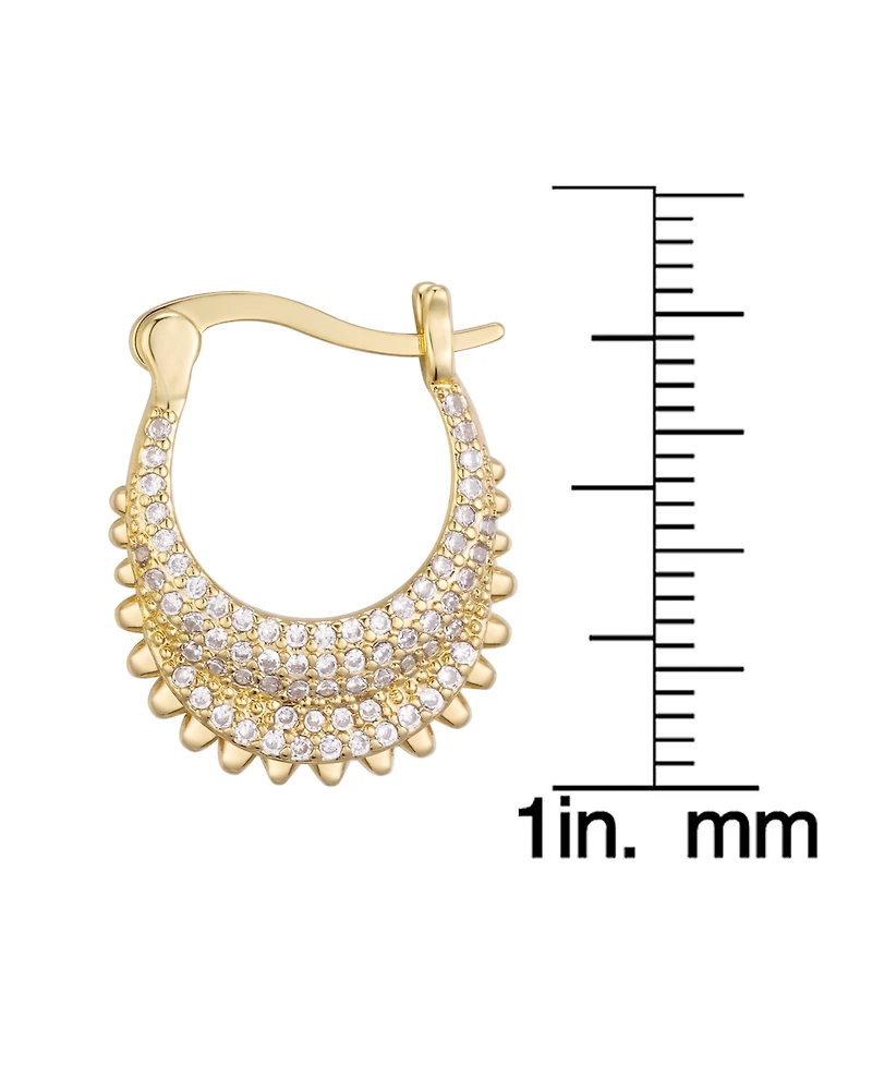 Macy's Cubic Zirconia Pave Hoop Earrings