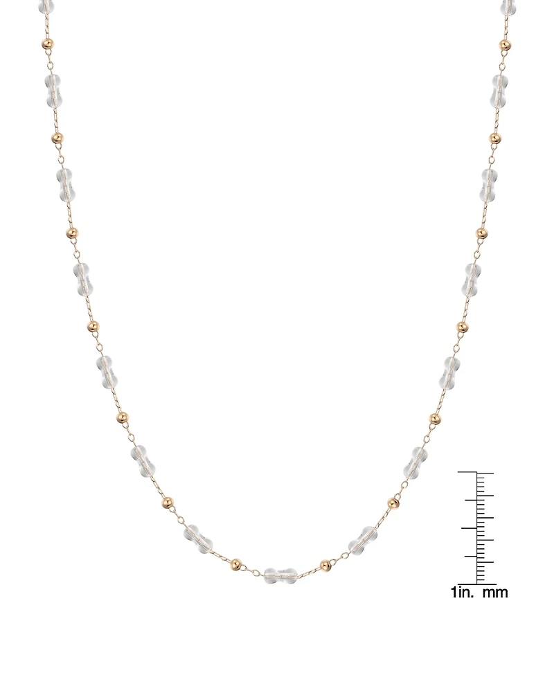 Macy's Gold-Plated Clear Crystal Necklace