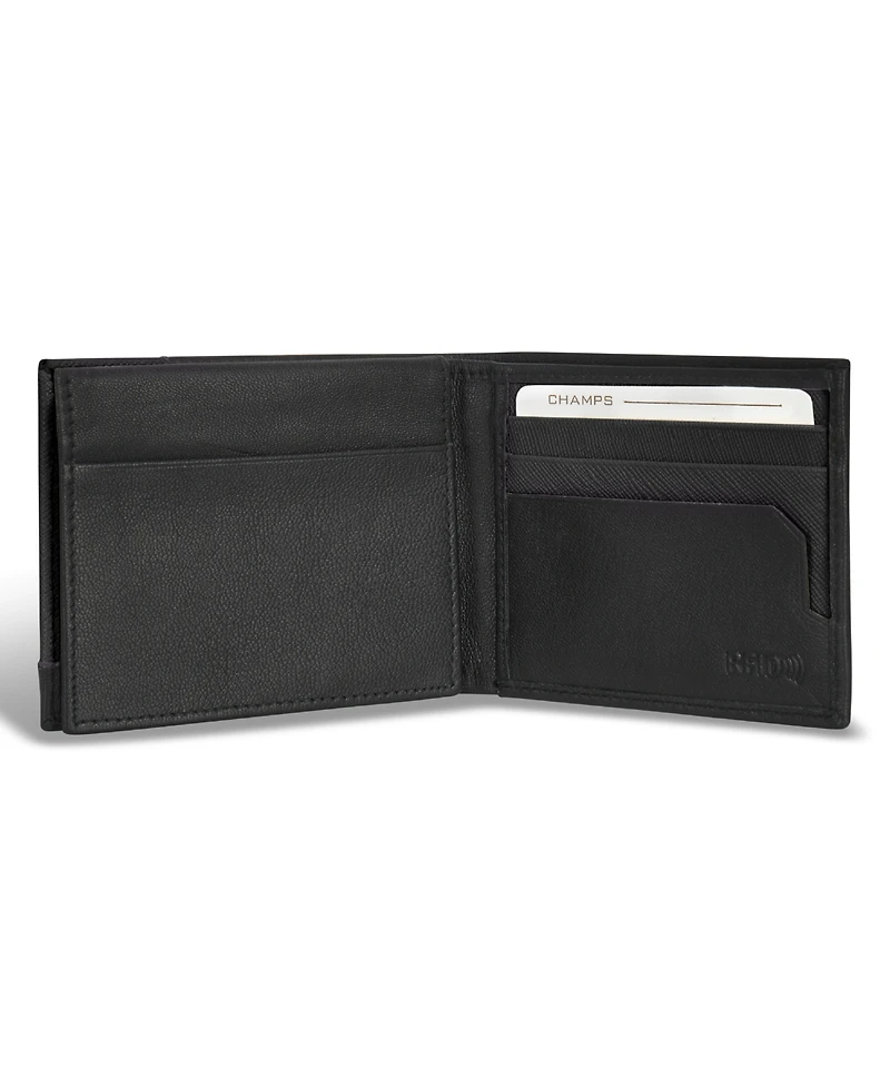 Champs Men's Iconic Collection Leather Top Wing Wallet