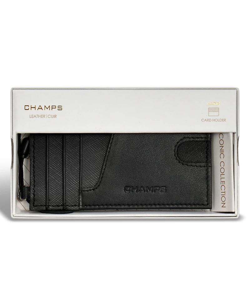 Champs Men's Iconic Collection Leather Slim Cardholder