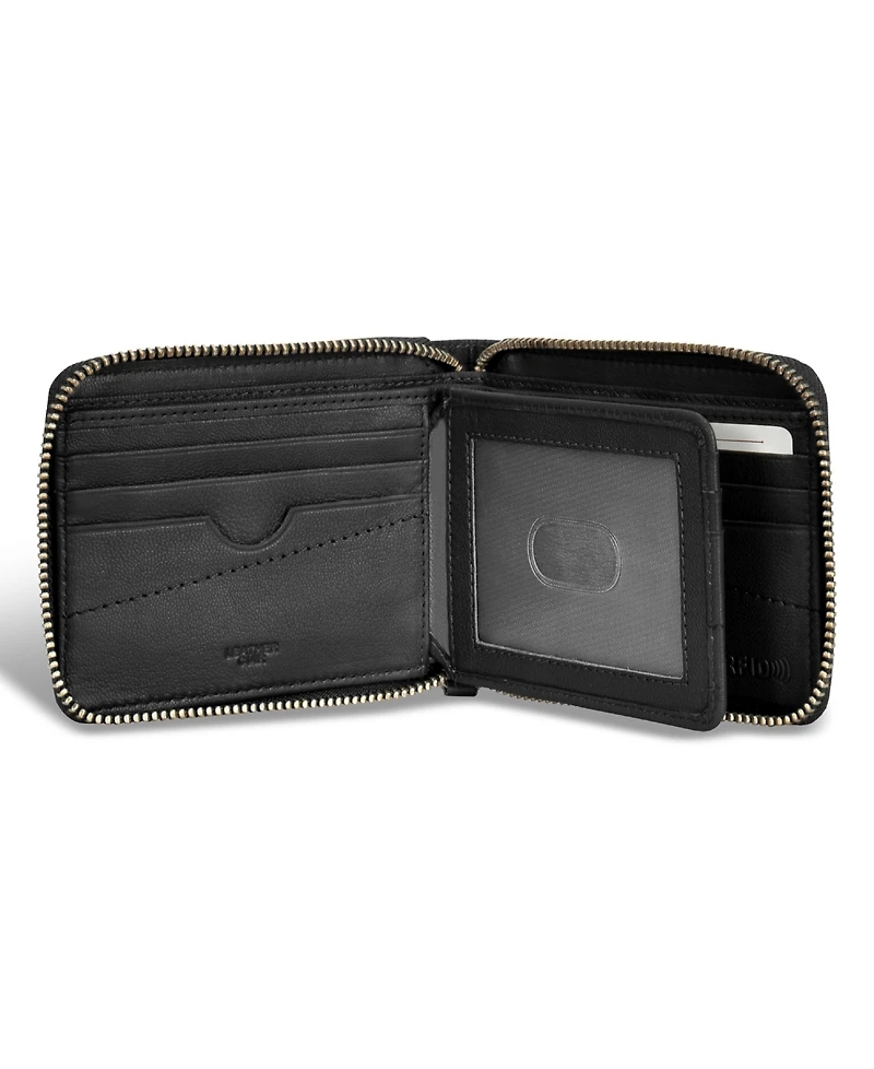 Champs Men's Camo Collection Leather Zip Around Wallet