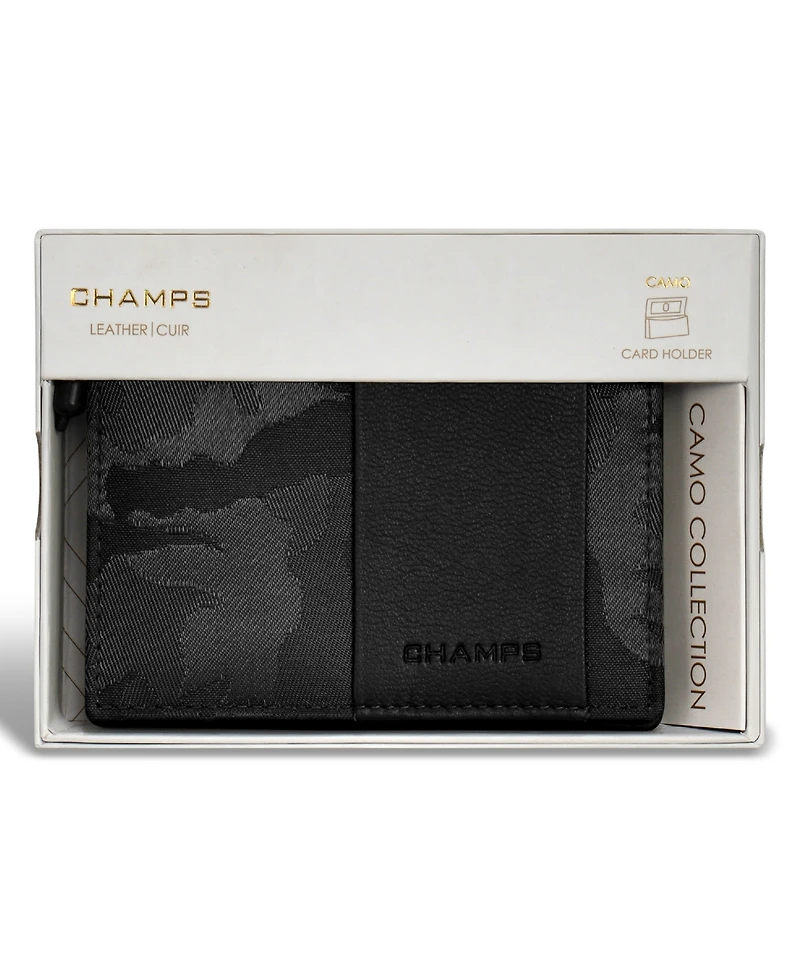 Champs Men's Camo Collection Leather Cardholder