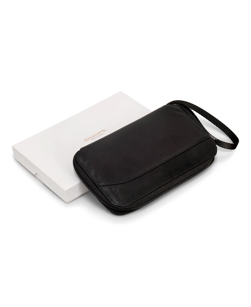 Champs Men's Onyx Collection Leather Multi Passport Case