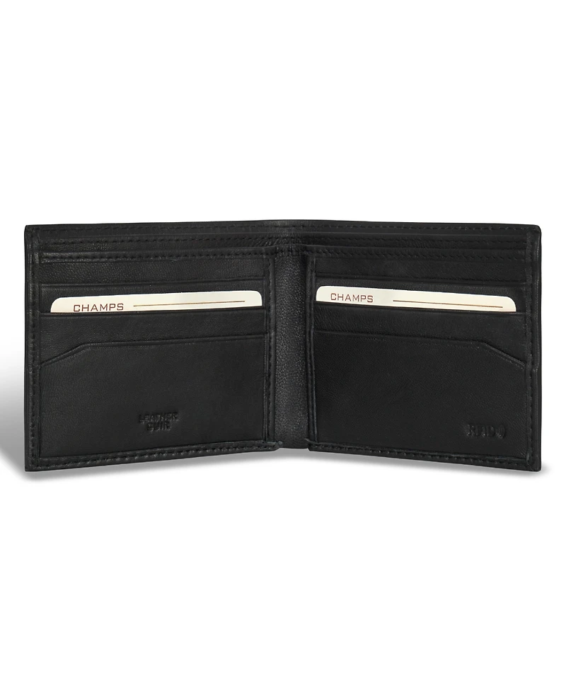 Champs Men's Classic Collection Leather Bi-Fold Wallet