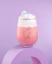JoyJolt Disney Princess Sketch Stemless Wine Glasses, Set of 4