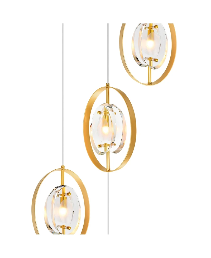 Cwi Lighting 82" Metal Iris 6 Light Pendant