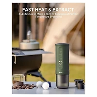 Outin Nano Portable Electric Espresso Machine, Self-Heating, Usb-c & Car Charger, 20 Bar Mini Coffee Maker, With Ground Coffee & Ns Capsule for Campin