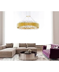 Cwi Lighting 12" Metal Cityscape 24 Light Chandelier