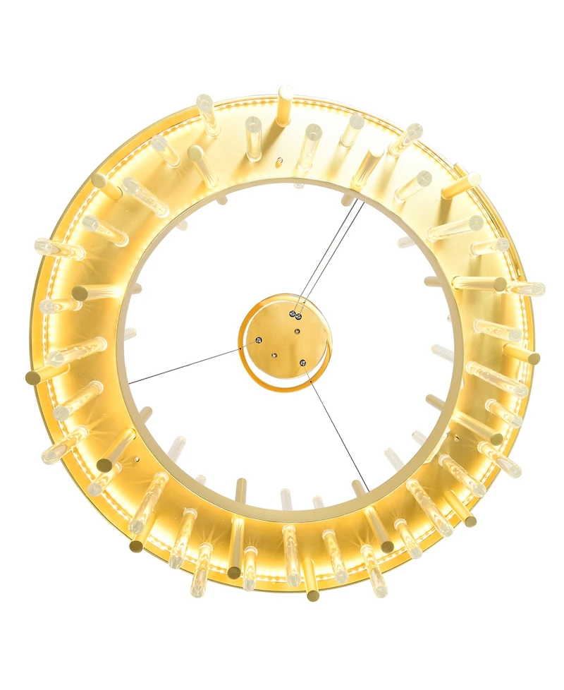 Cwi Lighting 14" Metal Millipede Led Chandelier