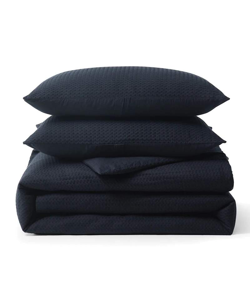 Dkny Modern Waffle 3 Piece Duvet Cover Set, King