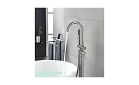 Slickblue Freestanding Bathtub Faucet - High Flow Tub Filler with Handheld Shower and Swivel Spout