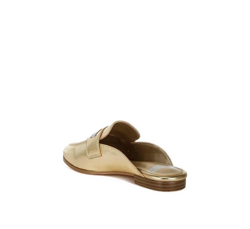 Piscola Rhinestones Slip On Mules