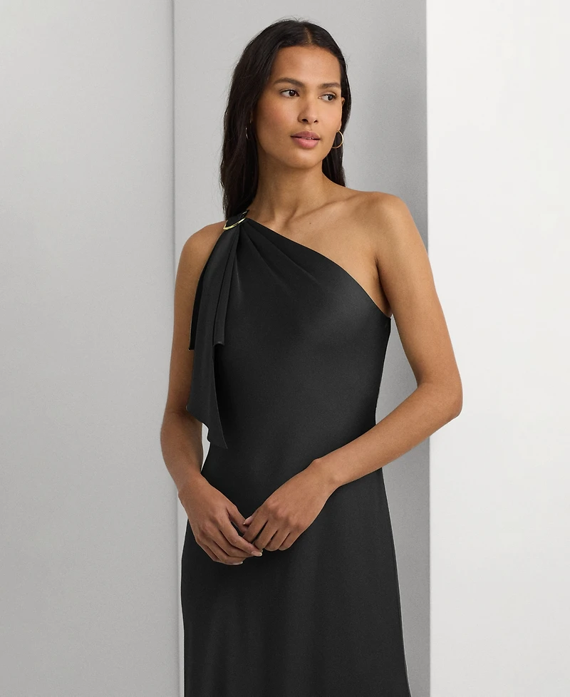 Lauren Ralph Women's One-Shoulder Satin Gown