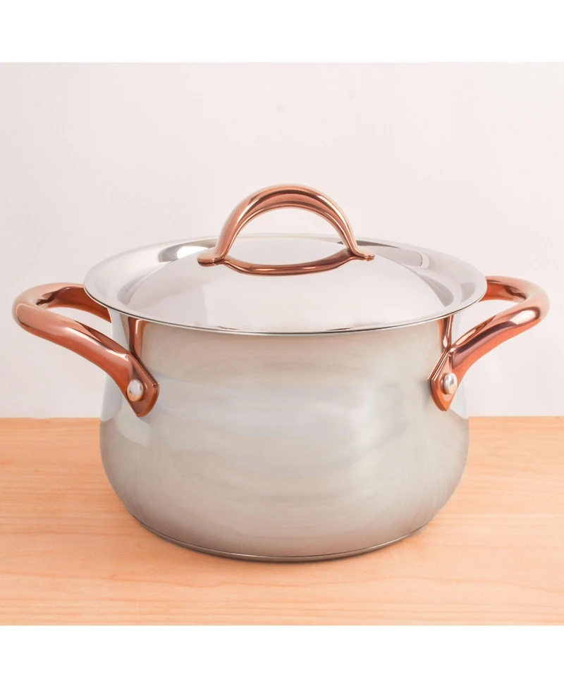 BergHOFF Ouro Gold 18/10 Stainless Steel 8" Stockpot with Ss Lid, 5qt.