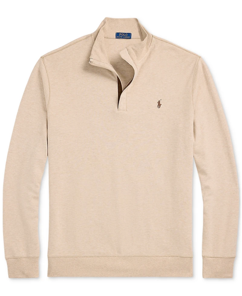 Polo Ralph Lauren Men's Big & Tall Luxury Jersey Quarter-Zip Pullover