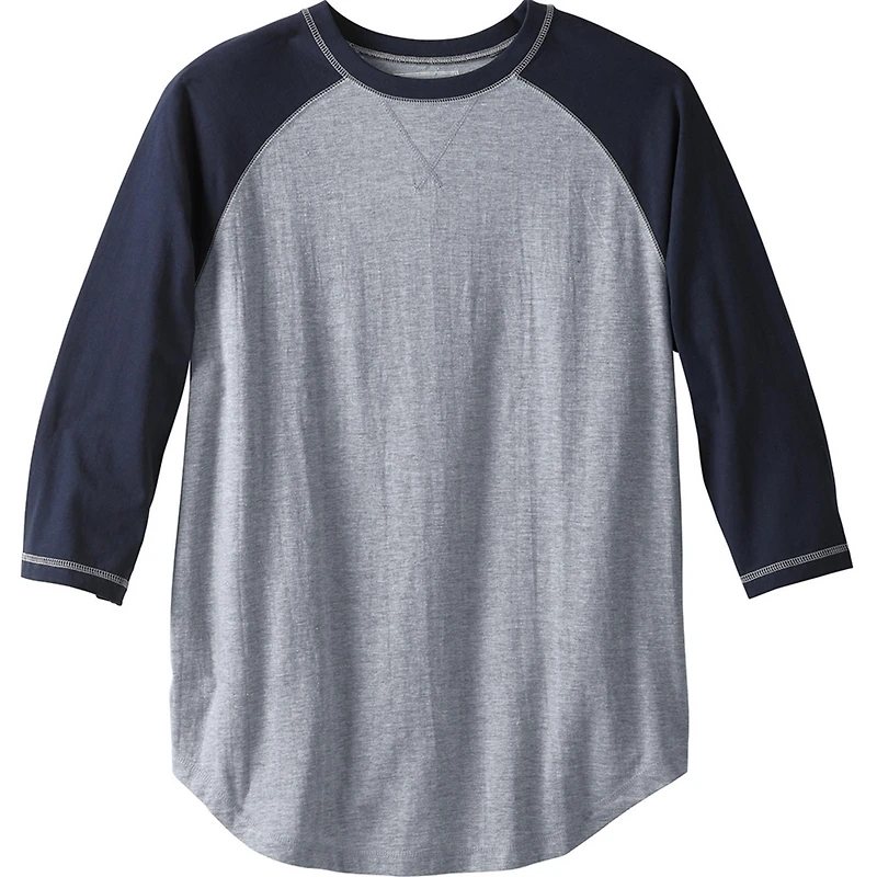 Liberty Blues Big & Tall by KingSize Crewneck Raglan Tee
