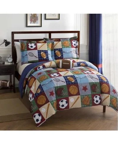 Team Sport Navy 4 Piece Microfiber Comforter Set Full