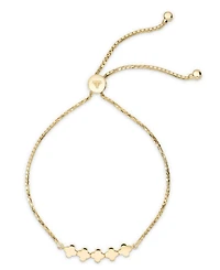 Devata Clover Box Chain Slider Bolo Bracelet in 14K Gold, Fits 6.0 in to 8.0 in wrist, approx. 4.3 grams