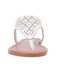 New York & Company Women's Nikki Hooded Perforated Thong Sandal