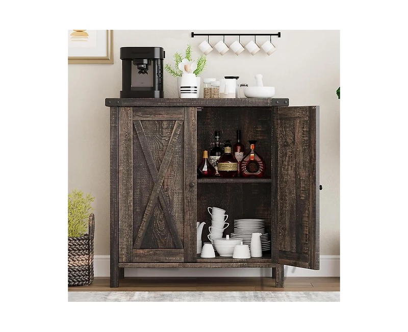 gaomon Buffet Cabinet Farmhouse Storage Cabinet with Doors and Shelves, Buffets and Sideboards Entryway Cabinet with Storage Accent Console Cabinet fo