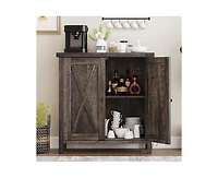 gaomon Buffet Cabinet Farmhouse Storage Cabinet with Doors and Shelves, Buffets and Sideboards Entryway Cabinet with Storage Accent Console Cabinet fo