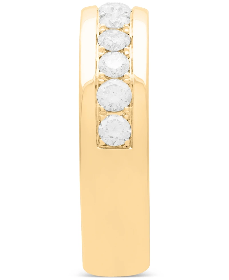 Men's Diamond Comfort Fit Band Ring (1 ct. t.w.) in 10k White Gold (also in 10k Yellow Gold)