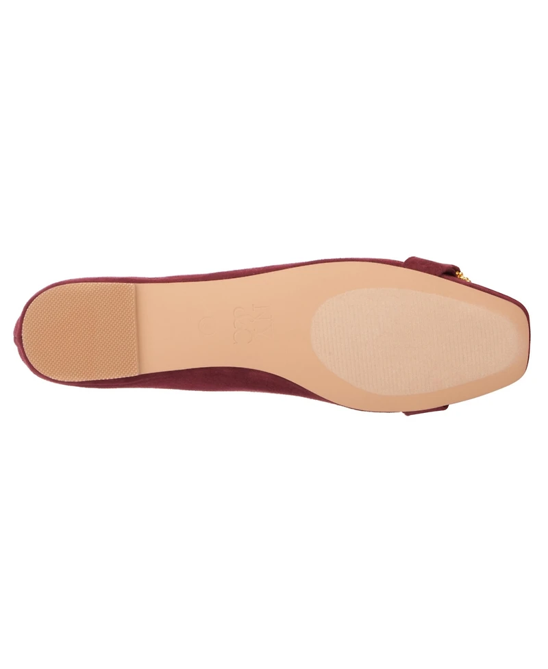 New York & Company Women's Niara- Flats With Gold Hardware Accent