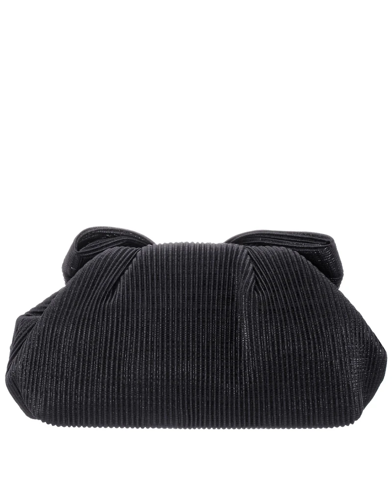Nina Pleated Metallic Frame Magnetic Clutch