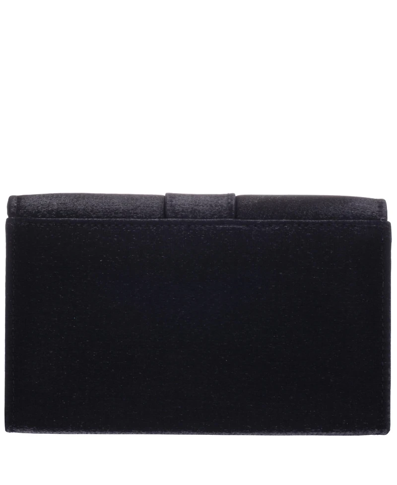 Nina Tiered Crystal Bow Flap Clutch