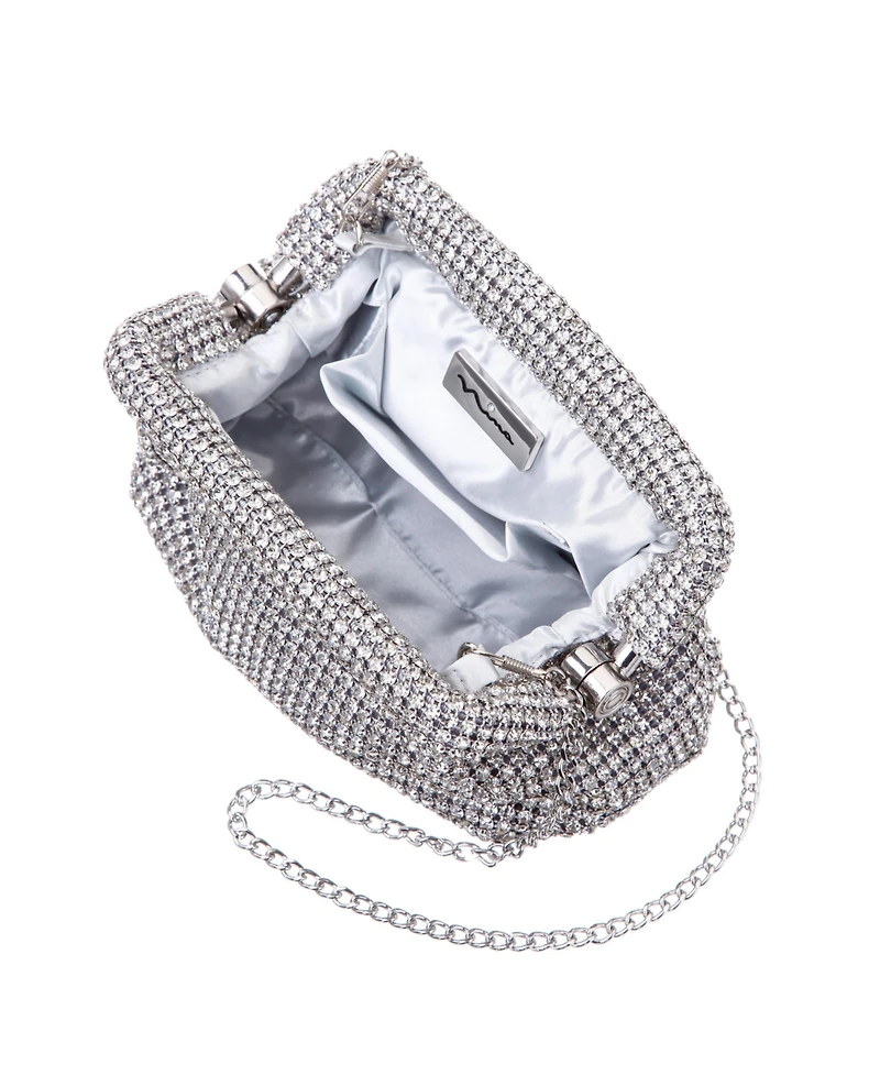 Nina All Over Crystal Frame Magnet Clutch