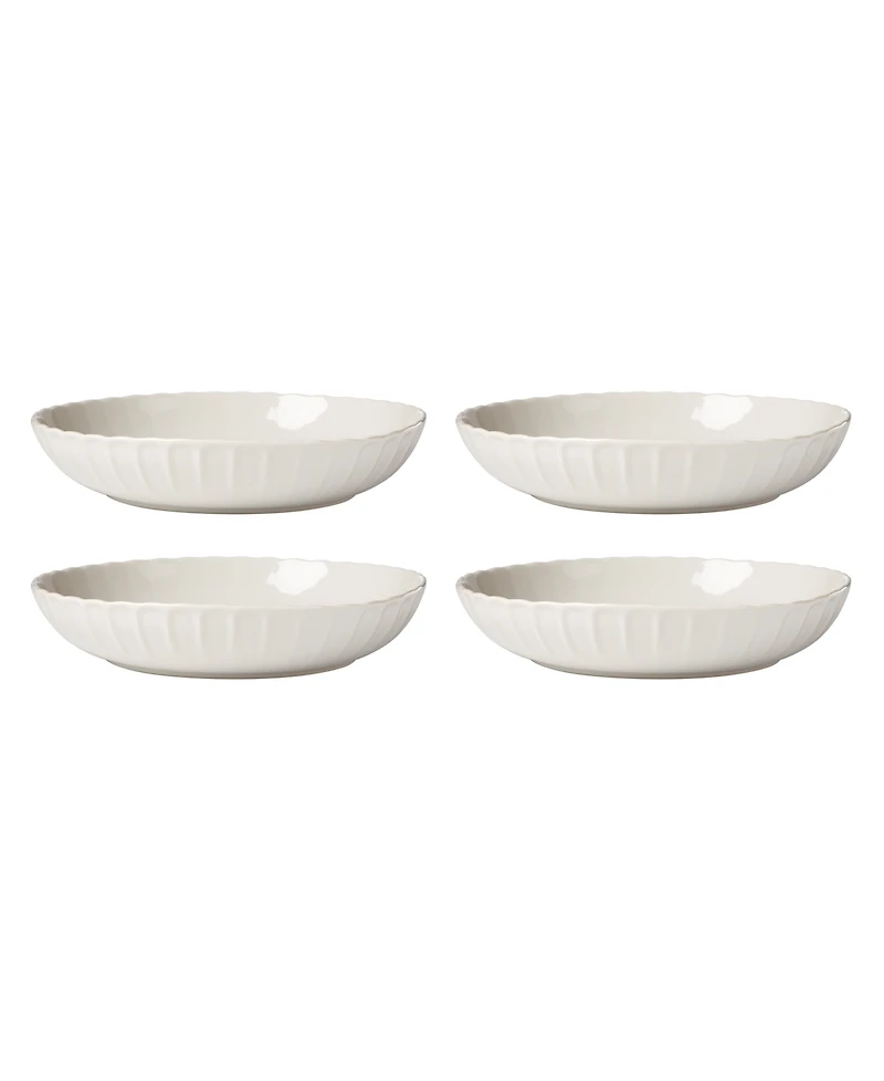 Lenox French Perle Scallop Dinner Bowls, Set of 4
