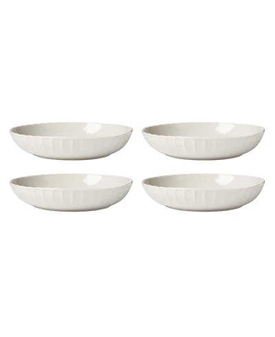 Lenox French Perle Scallop Dinner Bowls, Set of 4