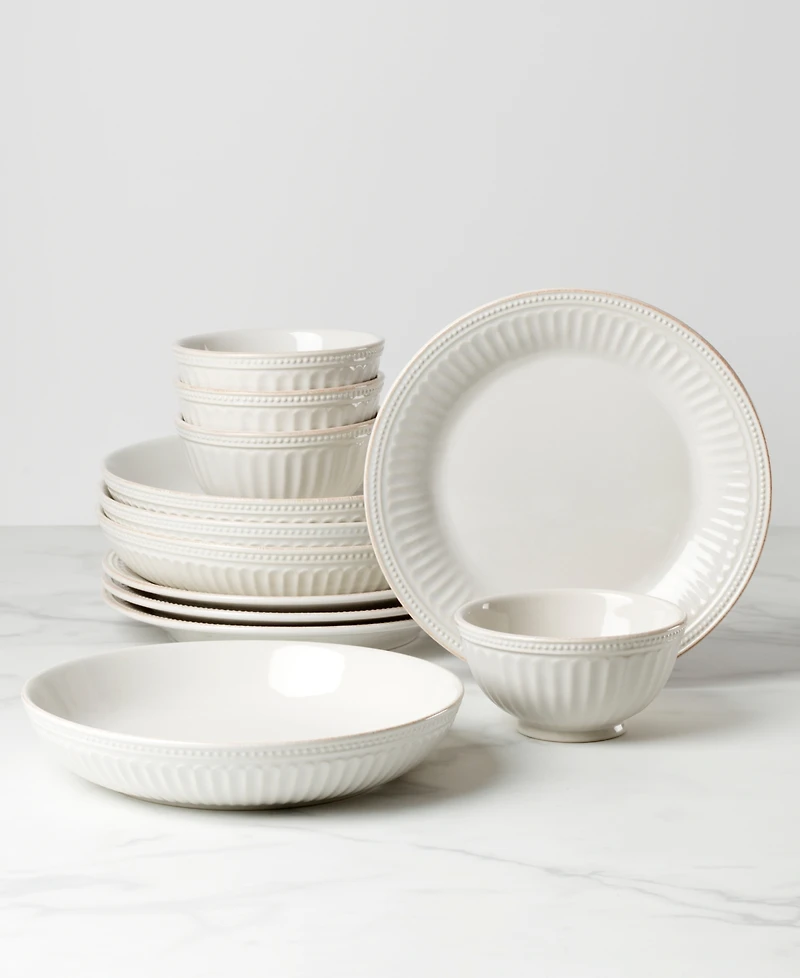 Lenox French Perle Groove 12 Pc. Dinnerware Set, Service for 4