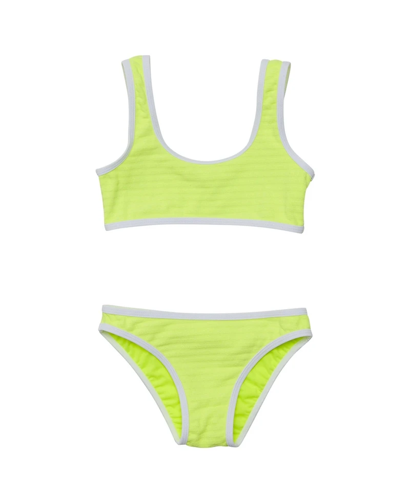 Snapper Rock Big Girls Citron Zest Crop Bikini