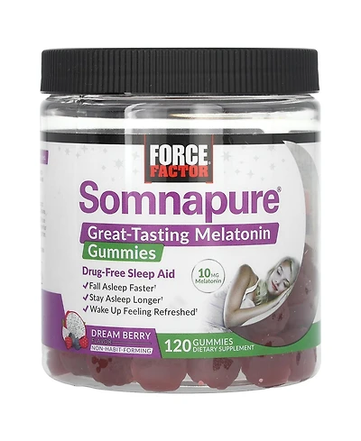 Force Factor Somnapure Great Tasting Melatonin Gummies Dream Berry