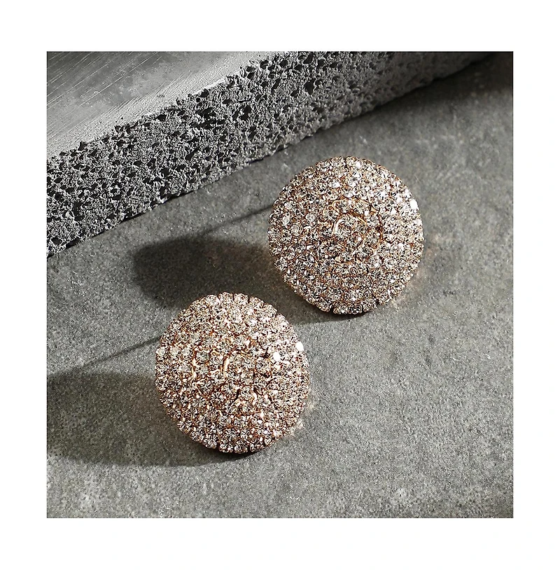 Sohi Women's The Medium Crystalized Stud Earrings