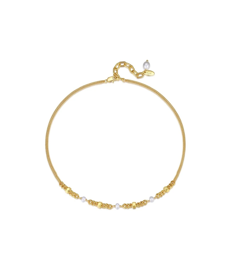 Double Stranded Necklace With Freshwater Pearls
